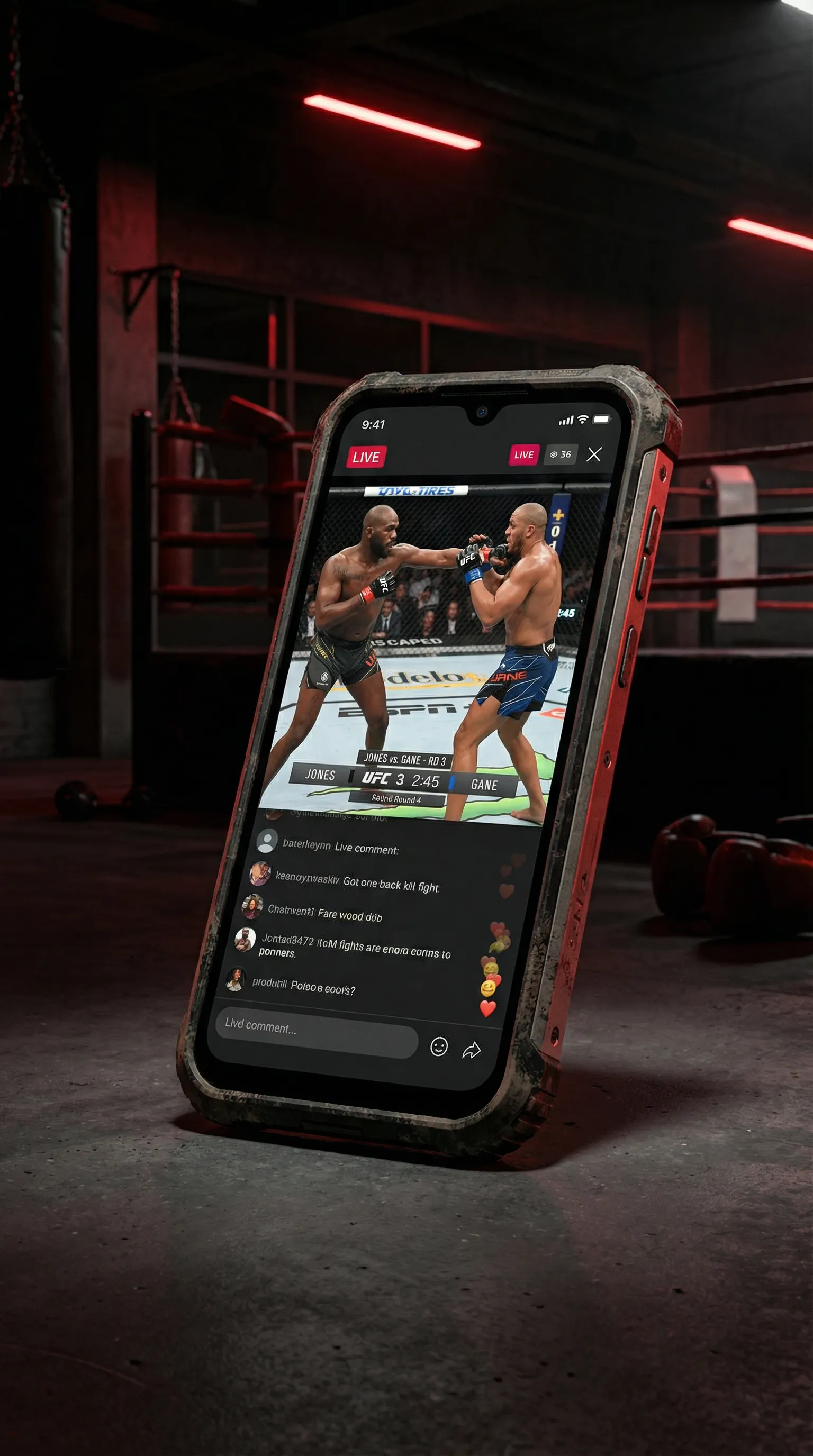 皮特影院 移动端APP格斗直播界面